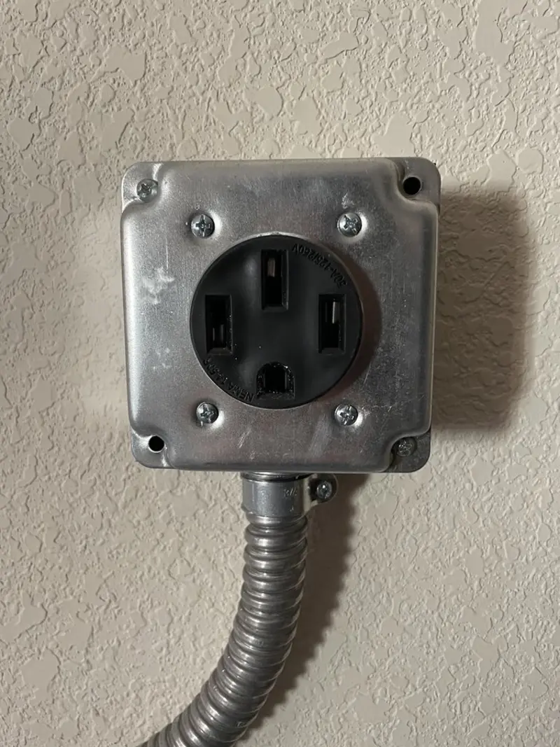 NEMA 14-50 outlet installed for Smart Home Electrical in Moosic